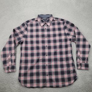 Banana Republic Shirt‎ Mens XL Blue Red plaid Button Up Long Sleeve Classiccore